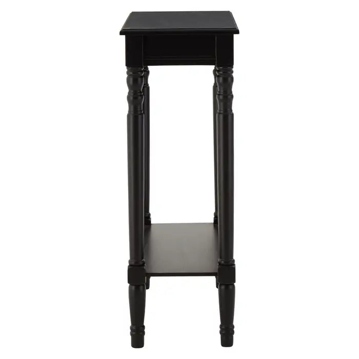 Heritage Wooden Console Table, Lower Shelf, Black