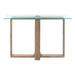 Barton Console Table, Woden Frame, Clear Glass, Natural