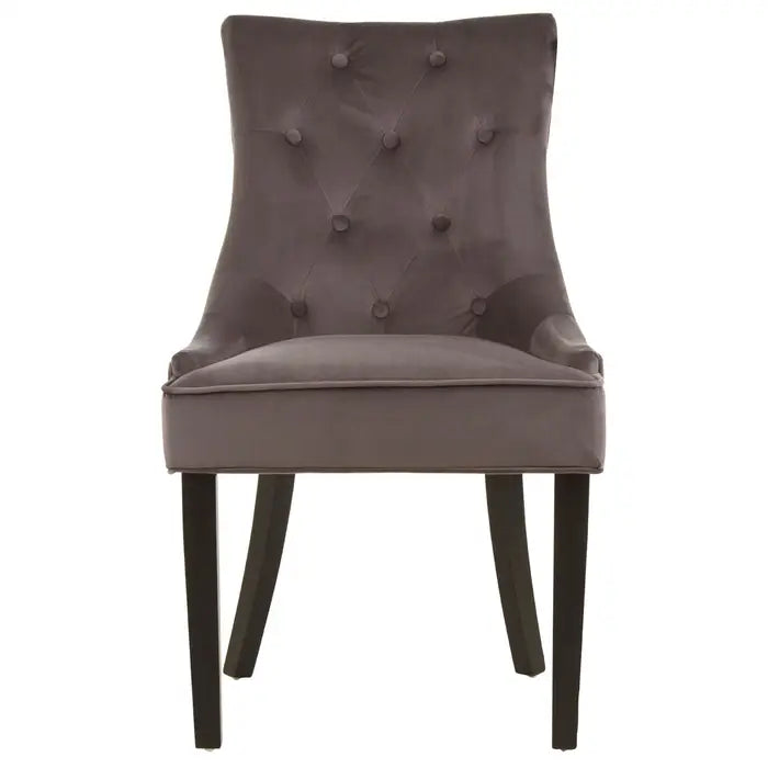 Daxton Storm Grey Velvet Dining Chair
