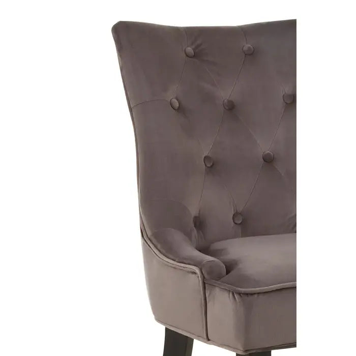 Daxton Storm Grey Velvet Dining Chair