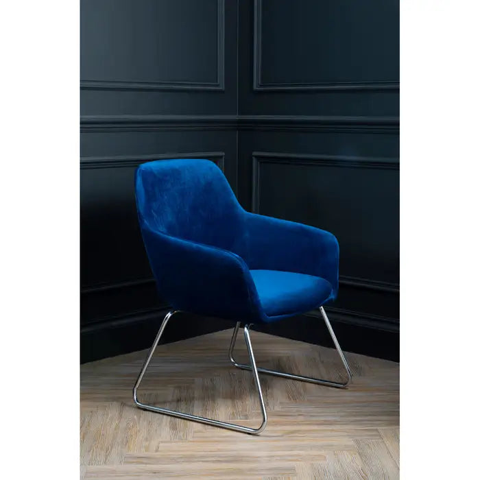 Stockholm Blue Fabric Chair / Accent Chair