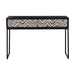 Lombok Console Table, Black Metal Legs, Wooden Top, 2 Drawer 