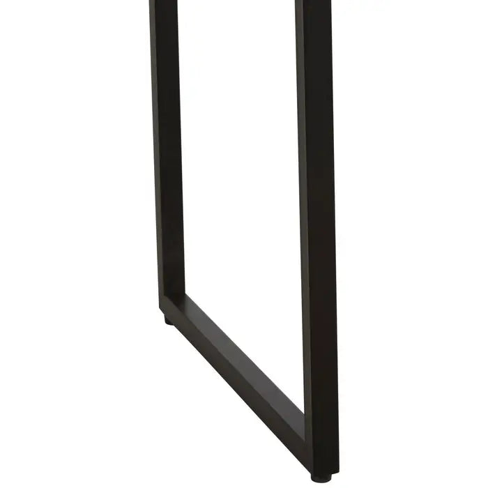 Lombok Console Table, Black Metal Legs, Wooden Top, 2 Drawer