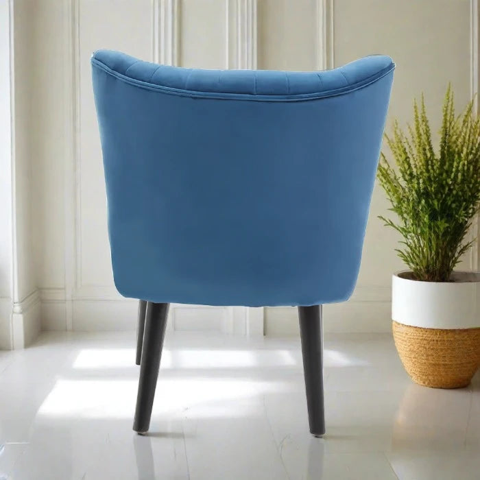 Regents Park Blue Velvet Chair / Accent Chair