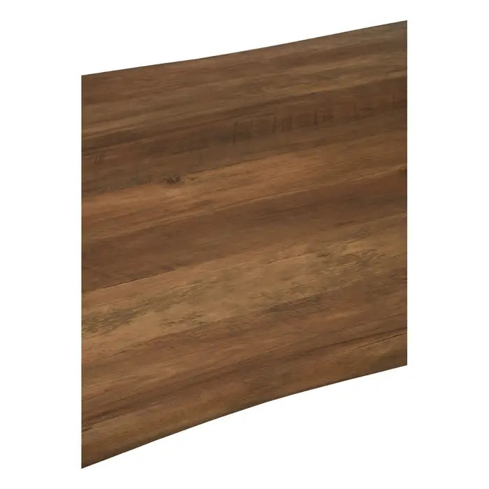 Aryton Wood & Metal Dining Table, Brown Wood Veneer
