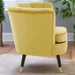 Albany Accent Chair, Mustard Velvet, Black, Gold Legs