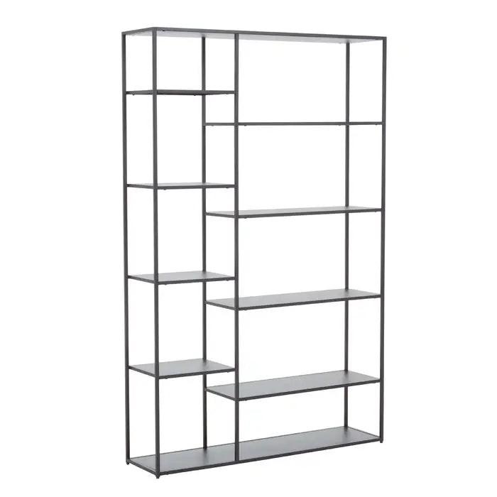 Zero Floor Shelf Unit, Grey Metal Frame, Multi Level Shelves