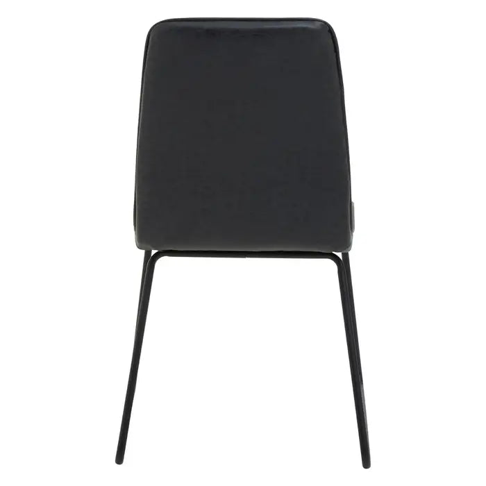 New Foundry Black Leather Effect Dining Chair