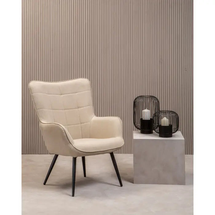 Stockholm Natural Fabric Armchair / Accent Chair