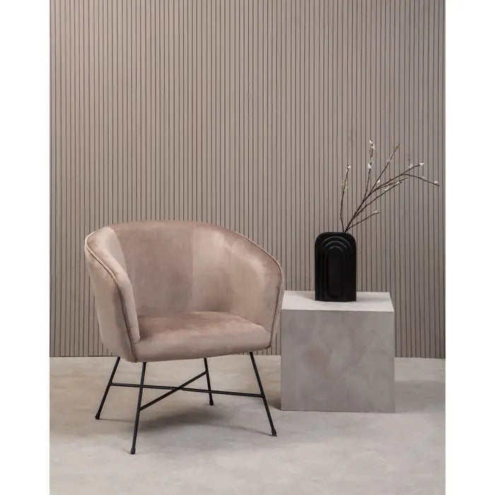 Stockholm Mink Velvet Chair  / Accent Chair