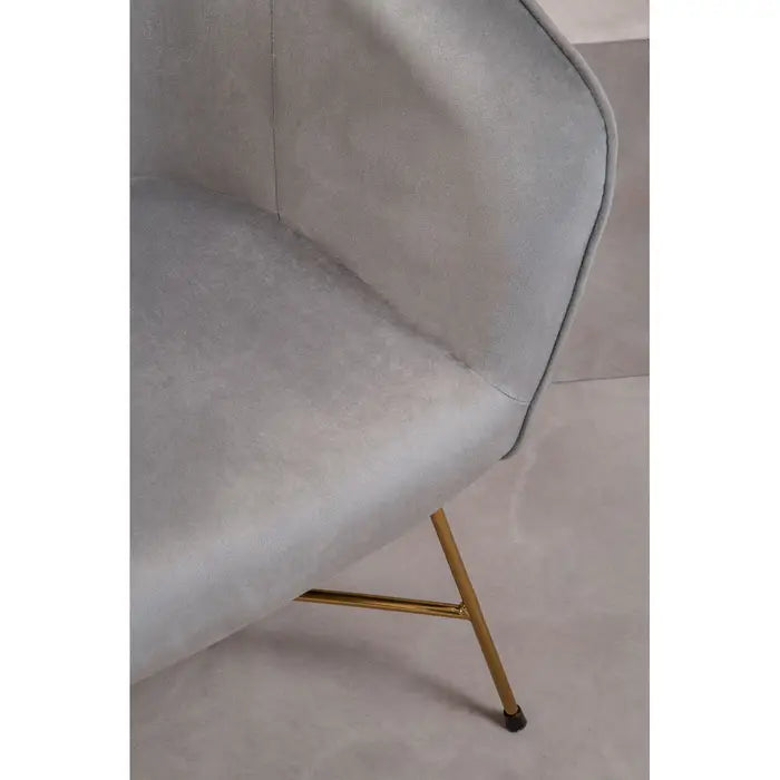 Stockholm Grey Chair With Metal Frame  / Accent Chair