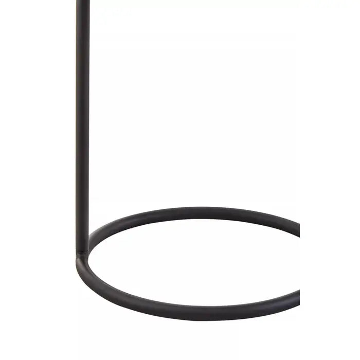 Trosa  Side Table, Black Hanging Top, Iron Frame