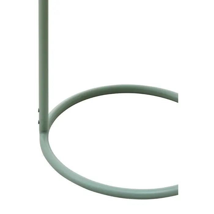 Trosa Side Table, Green Hanging Top, Iron Frame