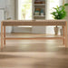 Crofton Indoor/ Dining Bench, Natural Wood, Natural Rope Seat