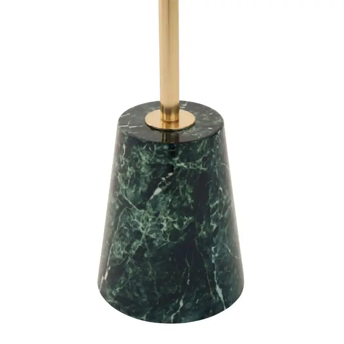 Avola Side Tables, Gold  Metal Round Top, Green Marble Effect Base