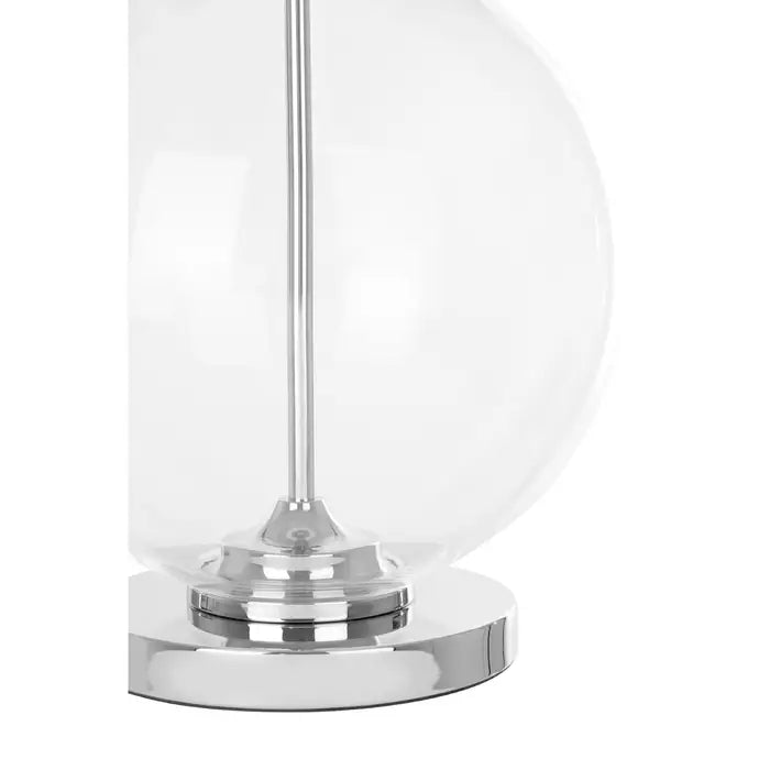 Edna Small Silver Silk Shade Table Lamp