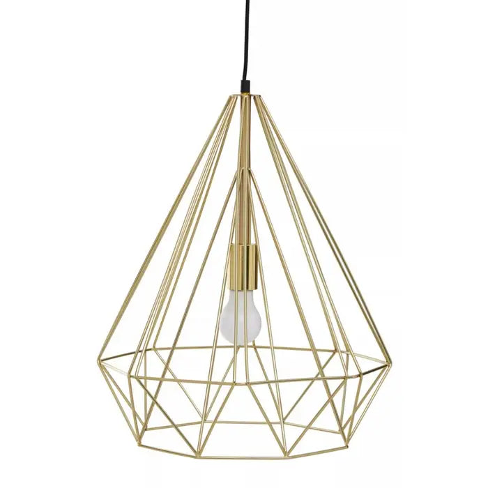 Wyra Champagne Gold Conical Pendant light
