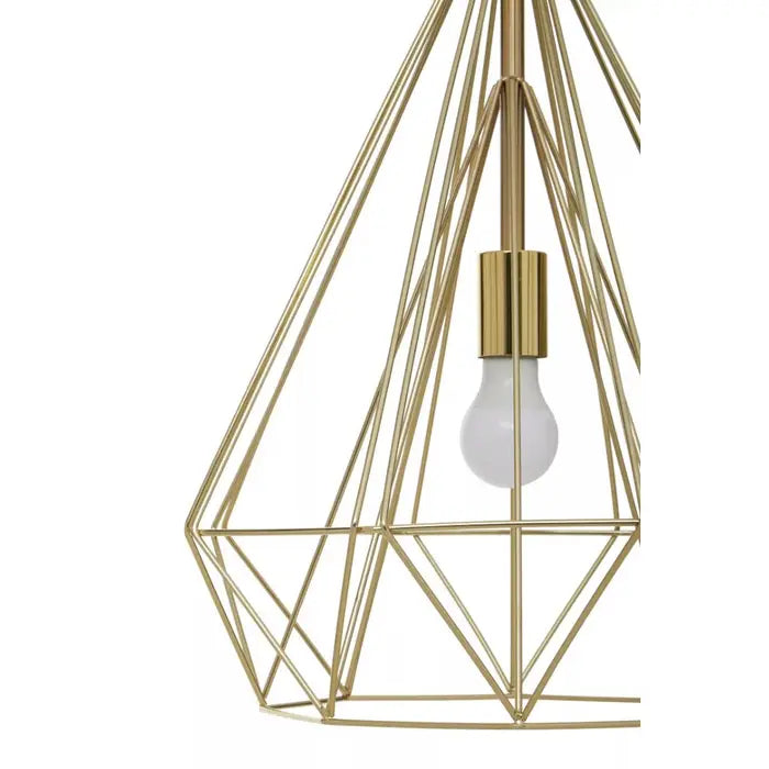 Wyra Champagne Gold Conical Pendant light