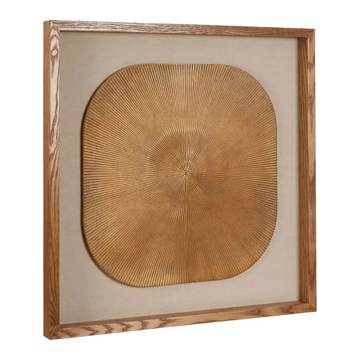 Framed Square Carving Wall Art
