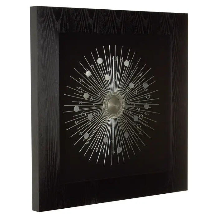 Framed Silver Abstract Wall Art