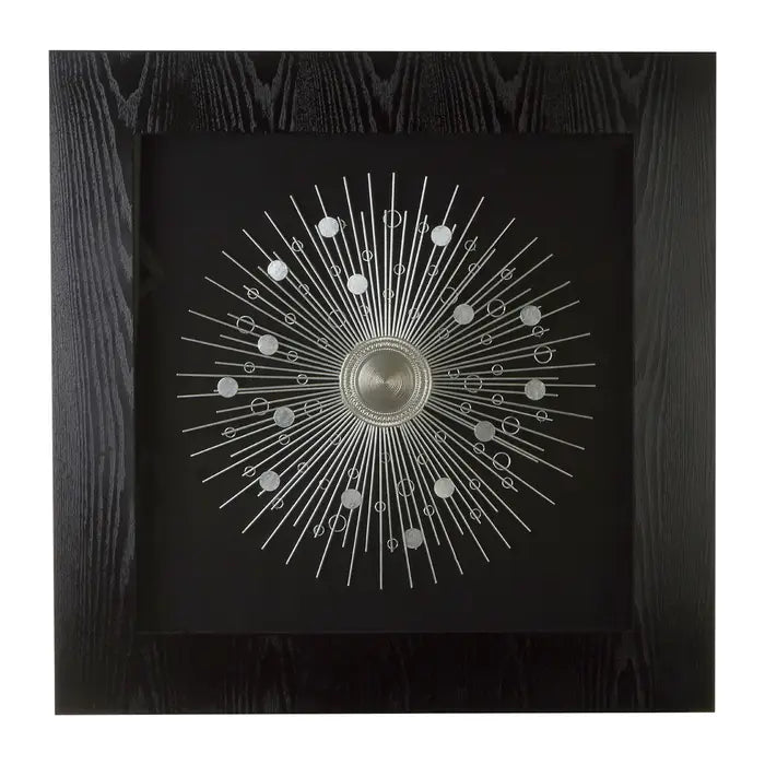 Framed Silver Abstract Wall Art