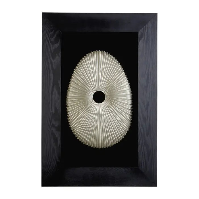 Framed Oval Carving Wall Art