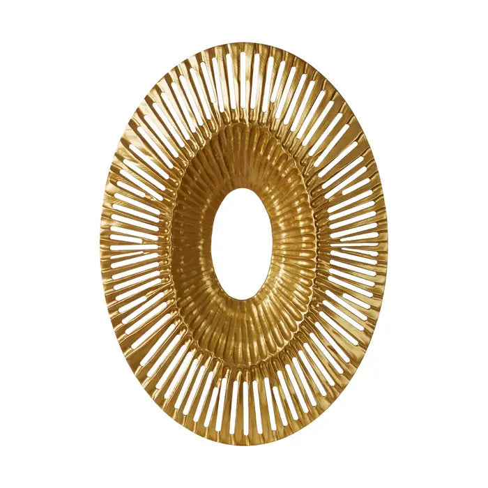 Oval Gold Wall Sculpture