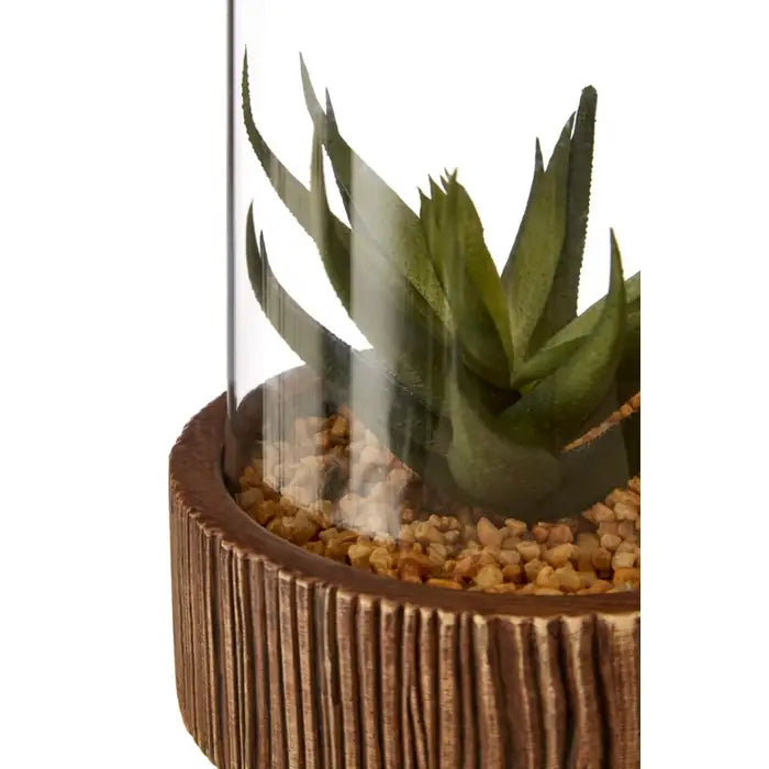 Artificial Fiori Large Succulent with Natural Stone Base