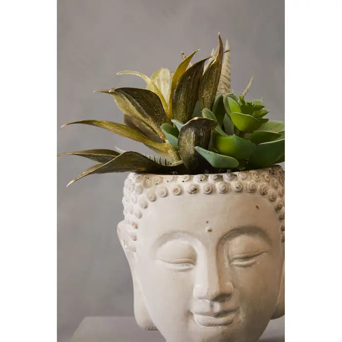 Artificial Fiori Buddha Pot Mixed Succulent