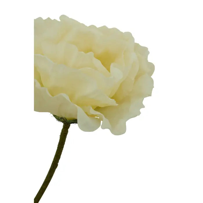 Artificial Fiori 64cm Poppy Stem Cream Flower