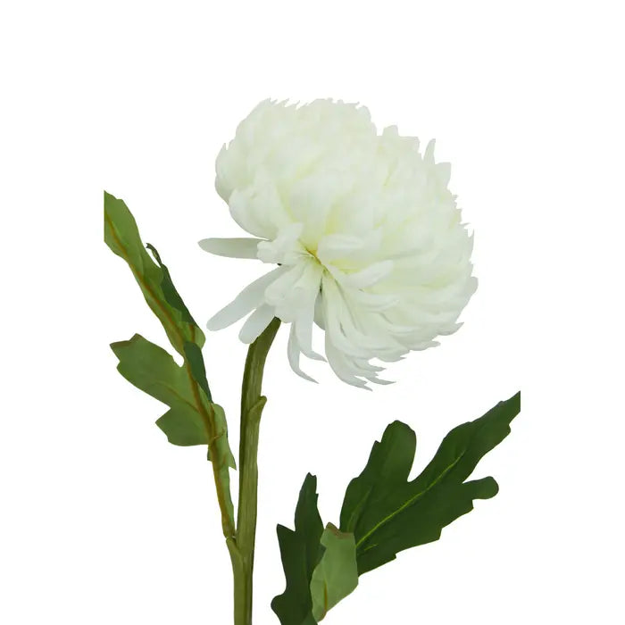 Artificial Fiori 84cm Chrysanthemum Stem White Flower