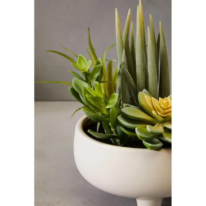 Artificial Fiori Mixed Succulents In Large Ceramic Pot