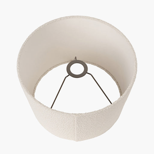 Émilienne White Boucle Tapered Cylinder Shade