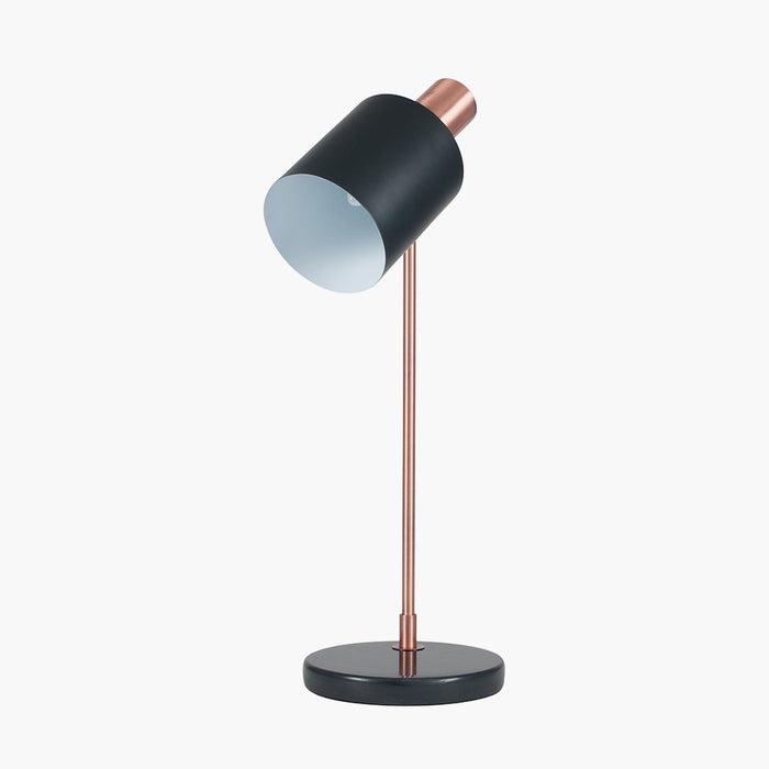 Biba Black & Antique Copper Metal Task Table Lamp
