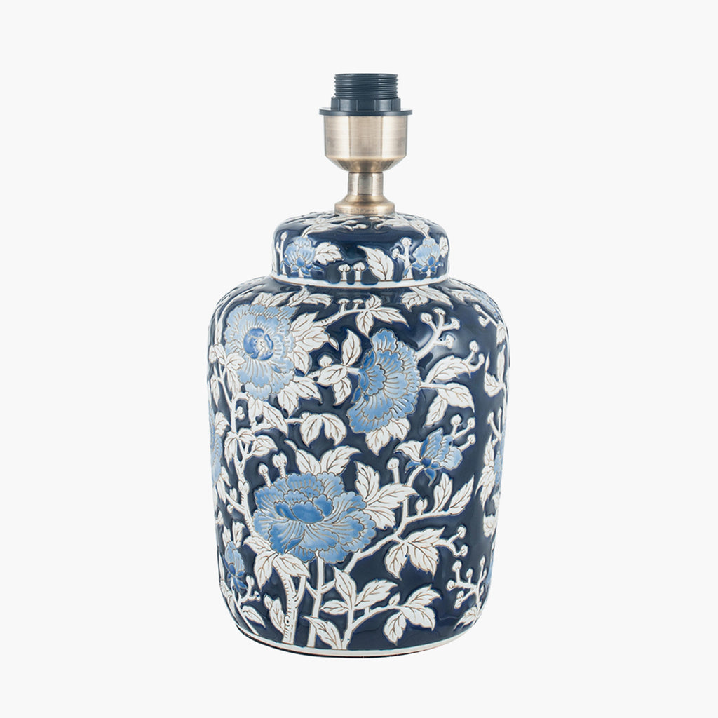 Fleur Blue Floral Ceramic Table Lamp (BACK IN STOCK 08/01/24)