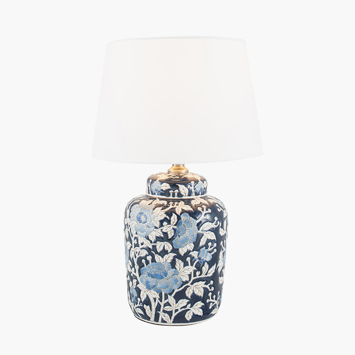 Fleur Blue Floral Ceramic Table Lamp