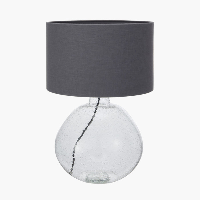 Beja Organic Shape Clear Bubble Glass Table Lamp