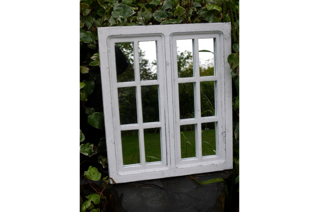 White Window Garden Mirror - 58 x 50 cm - Decor Interiors