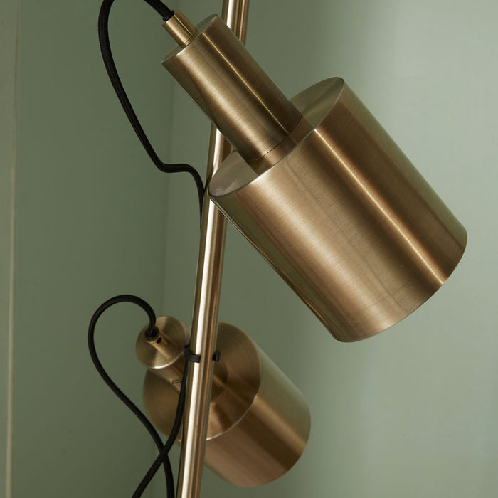 Aaron Antique Brass Metal Task Floor Lamp