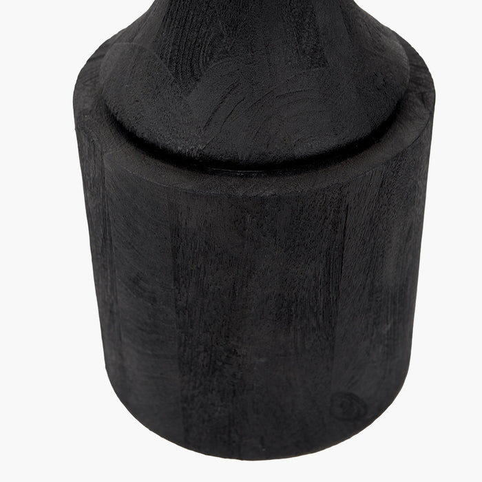 Torrens Black Wood Tall Neck Floor Lamp ( Base Only )