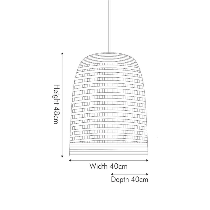 Falmouth Natural Woven Tall Dome Pendant