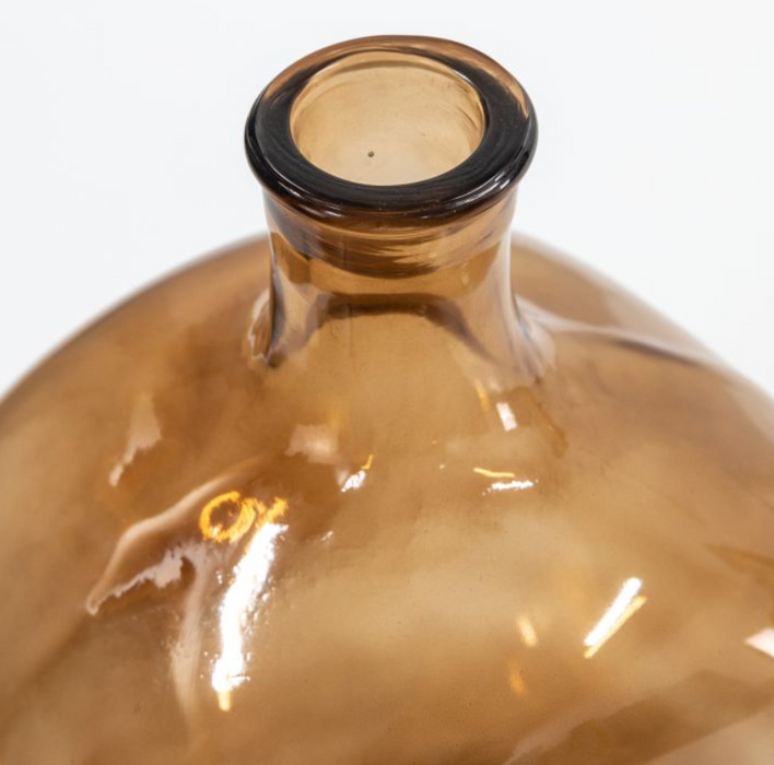 Burwell Bottle Vase, Glass Brown