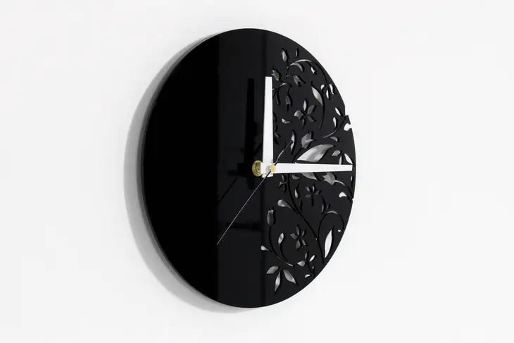 Handmade Black Round Wall Clock
