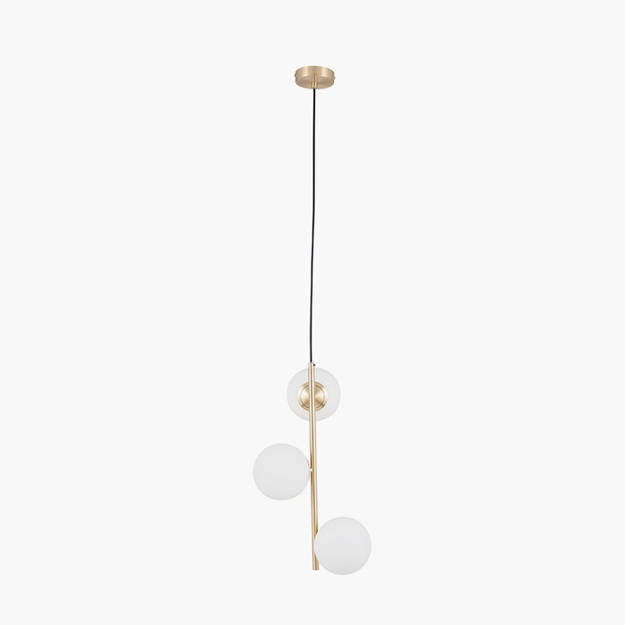 Asterope Ceiling Light Pendant in White and Gold Metal Pendant Ceiling Light