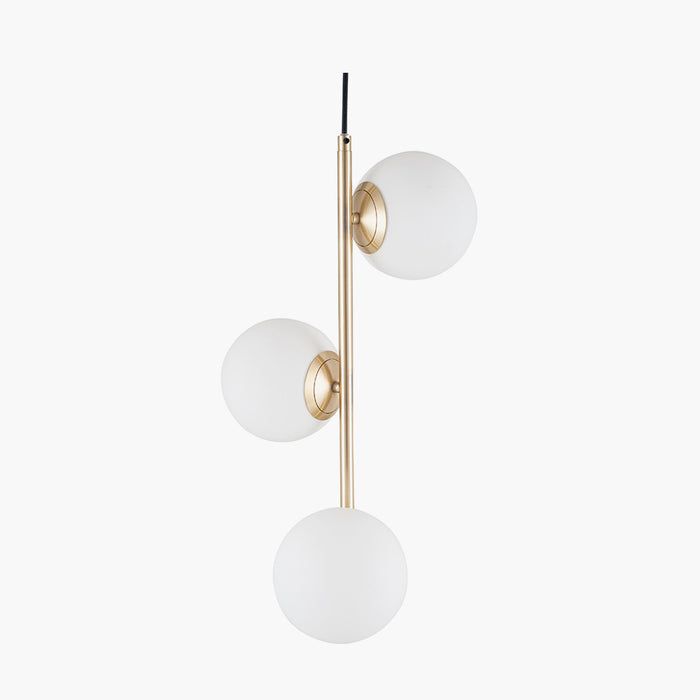 Asterope Ceiling Light Pendant in White and Gold Metal Pendant Ceiling Light