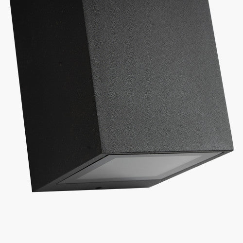 Acer Dark Grey Metal Square Outdoor Dual Wall Light