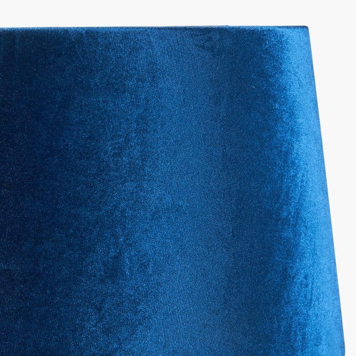 Cecilia Sapphire Velvet Tapered Cylinder Shade- 40cm