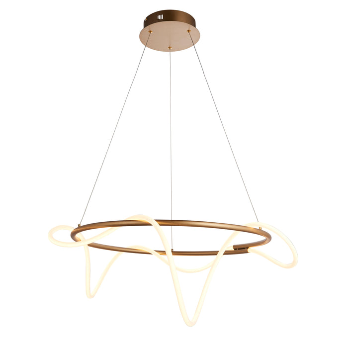 Attalea Modern Gold Round Ceiling Light Pendant