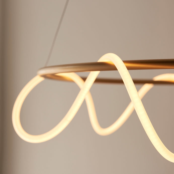Attalea Modern Gold Round Ceiling Light Pendant