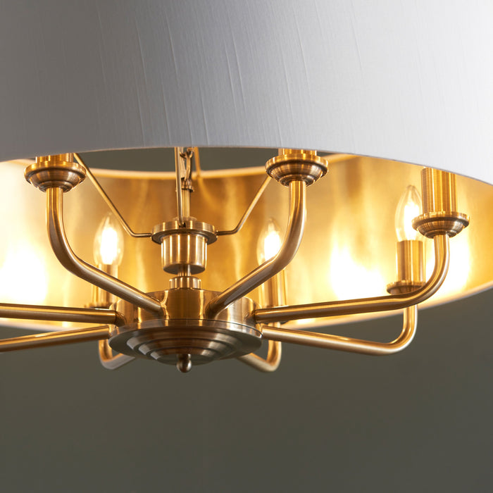 Highclere 8 Pendant in Antique Brass
